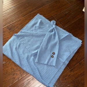 New Blue Newborn Boy Swaddle Blanket & Hat Photography Set Size 0-6 Months